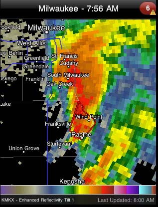 Tornadic Storm over Racine County